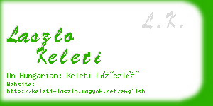 laszlo keleti business card